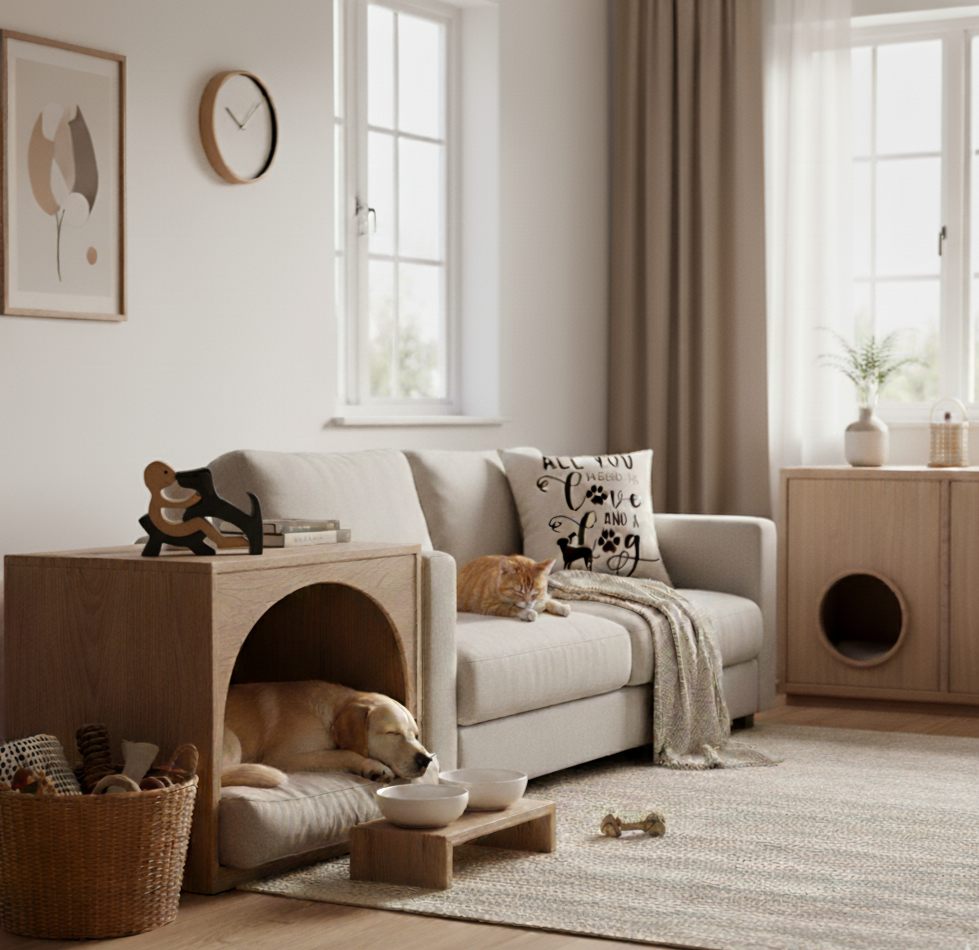 "Barkitecture": 7 Ideas Brillantes para Ocultar y Embellecer los Accesorios de tu Mascota