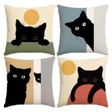 Cojín Gato Negro