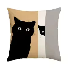 Cojín Gato Negro