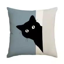 Cojín Gato Negro