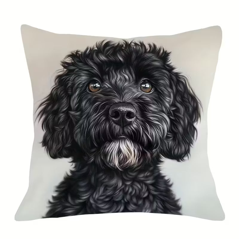 Cojín Poodle Negro