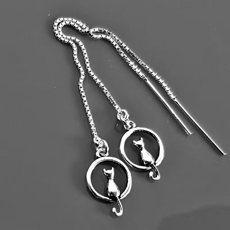 Aros largos diseño Gato